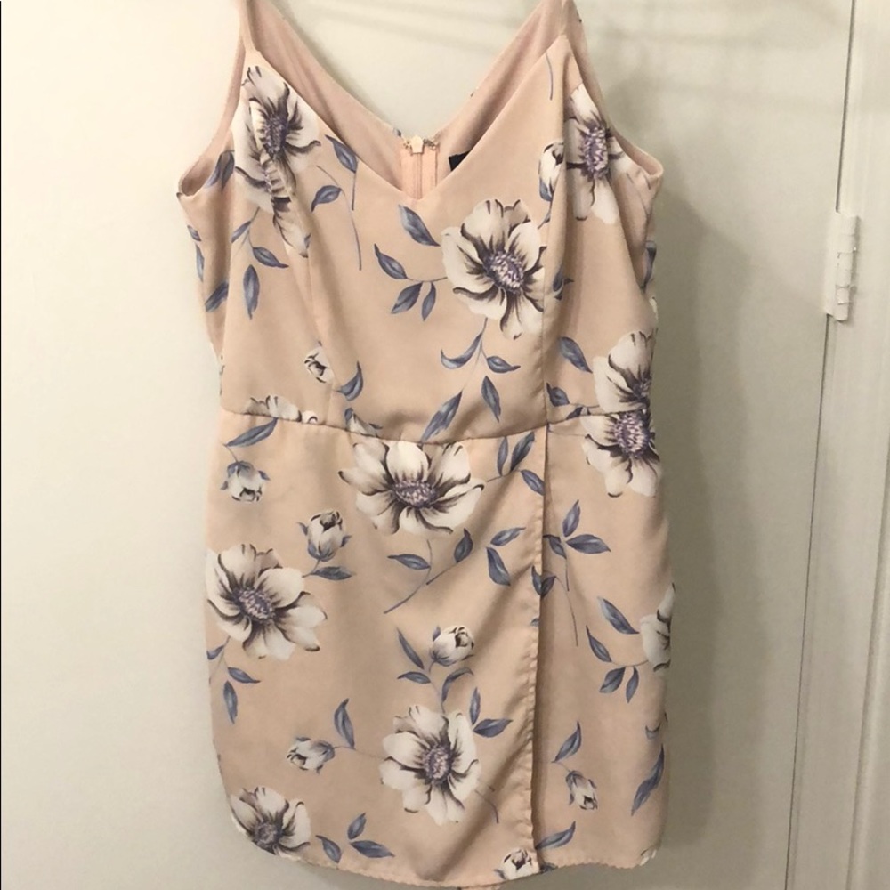 Pink floral romper